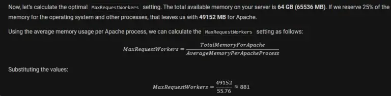 Calculating average amount of memory used by each Apache process