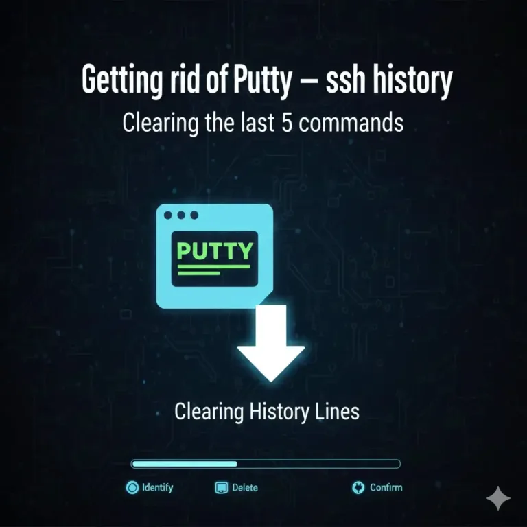 Getting rid of Putty – ssh history